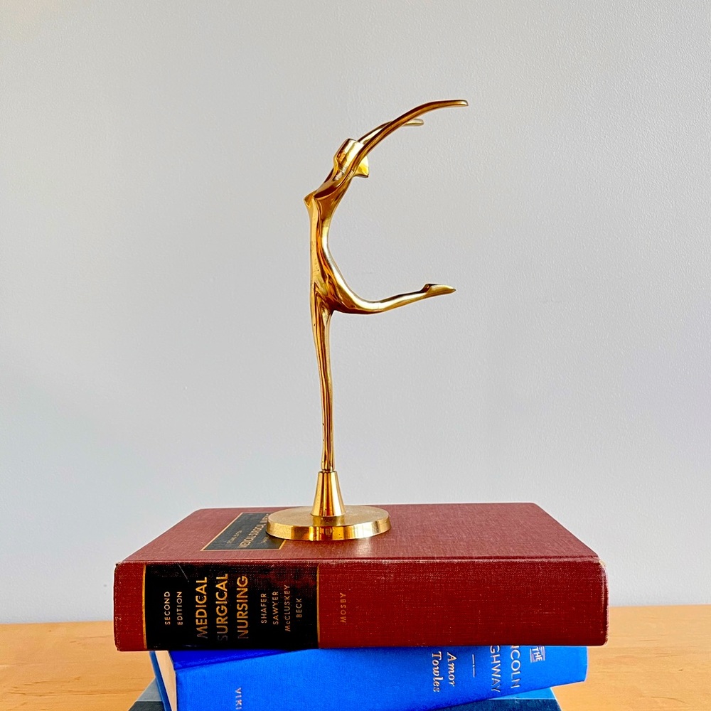 Beautiful Vintage MCM Brass Dance Figure